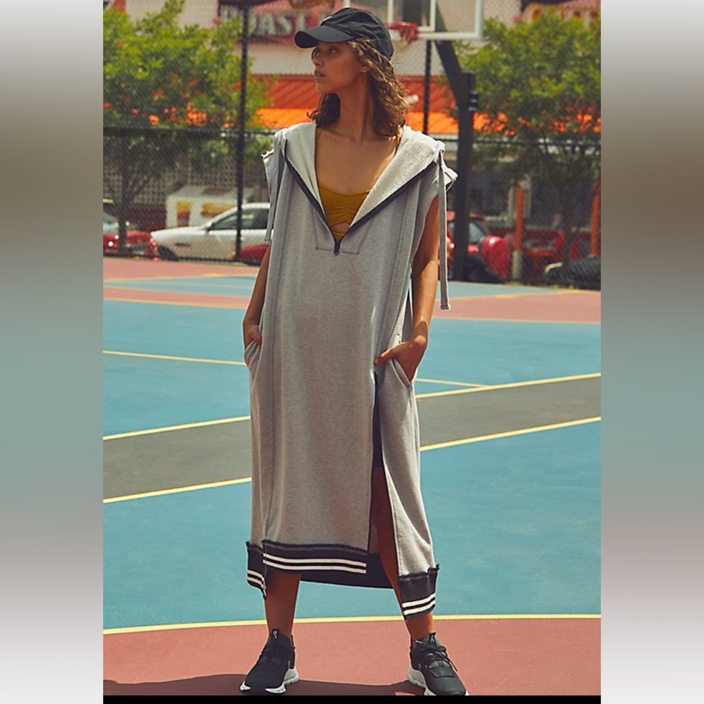Free People Movement Match Up Maxi Sweat Hoodie